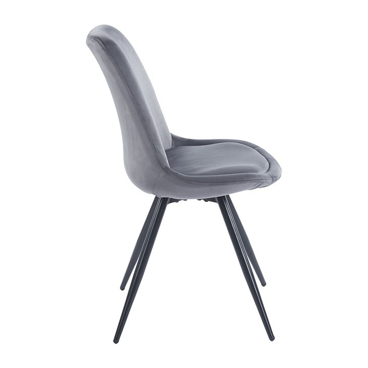 grey fabric dining chairs
